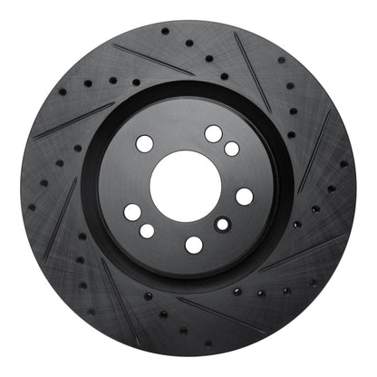 R1 Concepts R1 06-12 Mercedes-Benz ML500 (USA/Canada) Front Right Drilled & Slotted Black Brake Rotor