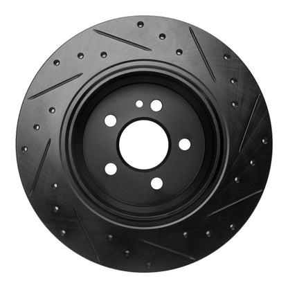 R1 Concepts R1 00-05 Mercedes-Benz ML500 (USA/Canada) Rear Left Drilled & Slotted Black Brake Rotor