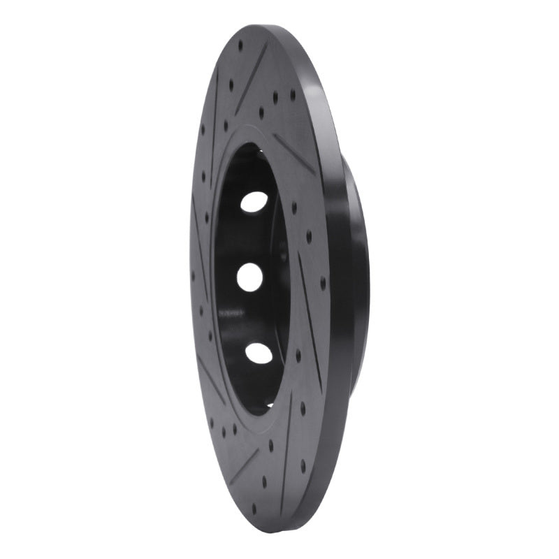 R1 Concepts R1 97-98 Mercedes-Benz C230 Front Right Drilled & Slotted Black Brake Rotor