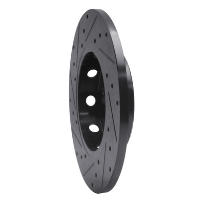 R1 Concepts R1 97-98 Mercedes-Benz C230 Front Right Drilled & Slotted Black Brake Rotor