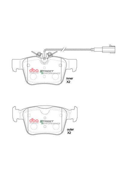 DBA 17-19 Alfa Romeo Giulia (Excl Quadrifoglio) SP Performance Rear Brake Pads