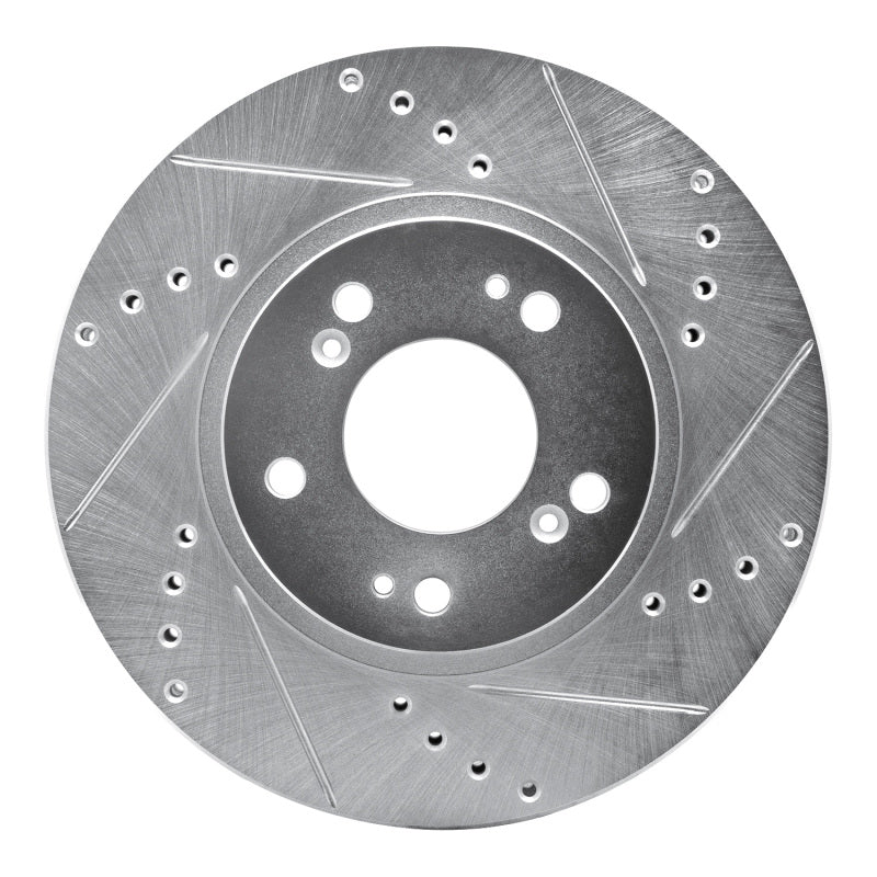 R1 Concepts R1 04-11 Mitsubishi Endeavor Front Right Drilled & Slotted Silver Brake Rotor