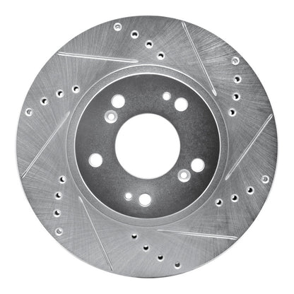 R1 Concepts R1 04-11 Mitsubishi Endeavor Front Right Drilled & Slotted Silver Brake Rotor