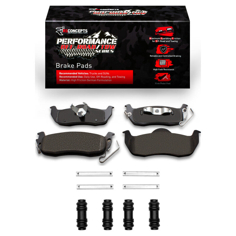 R1 Concepts R1 2004-2015 Infiniti QX56 Rear Performance Off-Road/Tow Brake Pads & Hardware Kit