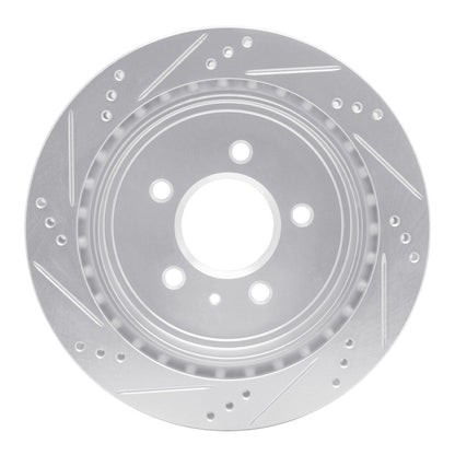 R1 Concepts R1 03-11 Cadillac CTS Rear Right Drilled & Slotted Silver Brake Rotor
