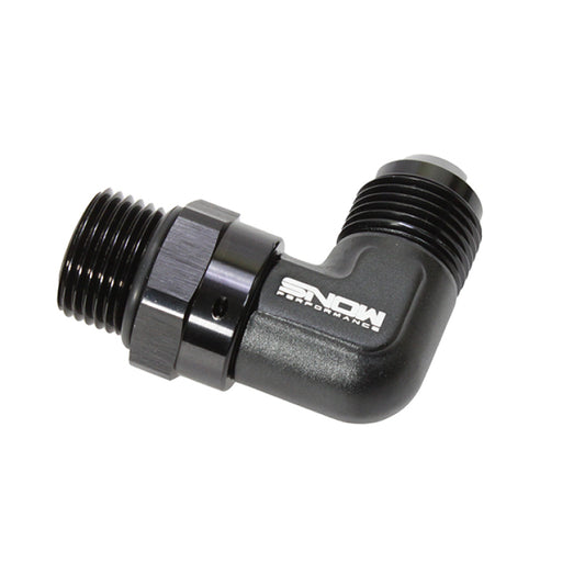 Snow Performance Snow -10 ORB to -10AN 90 Degree Swivel Fitting (Black)