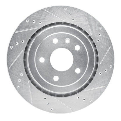 R1 Concepts R1 14-19 Chevrolet Corvette Rear Right Drilled & Slotted Silver Brake Rotor