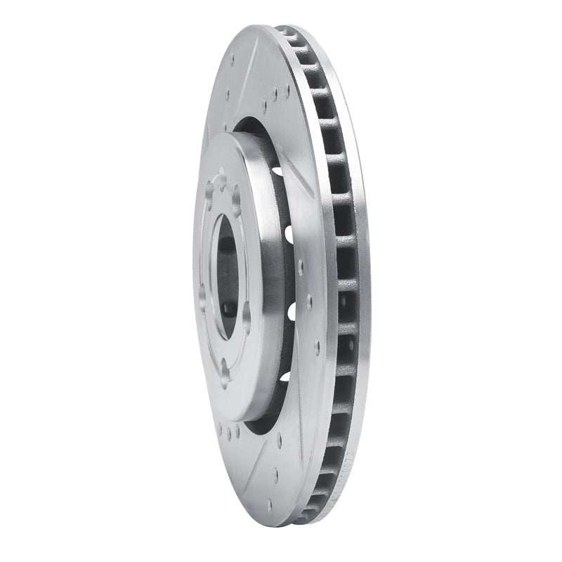 R1 Concepts R1 00-06 Audi TT Quattro Rear Left Drilled & Slotted Silver Brake Rotor