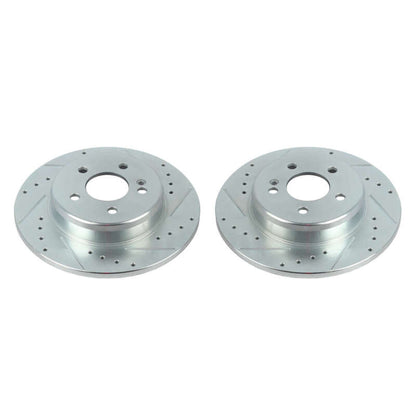 PowerStop Power Stop 17-18 Mercedes-Benz C300 Rear Evolution Drilled & Slotted Rotors - Pair