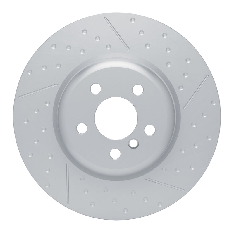 DFC 20-25 BMW M340i Right Rear GeoSPEC Coated Rotor - Dimpled and Slotted