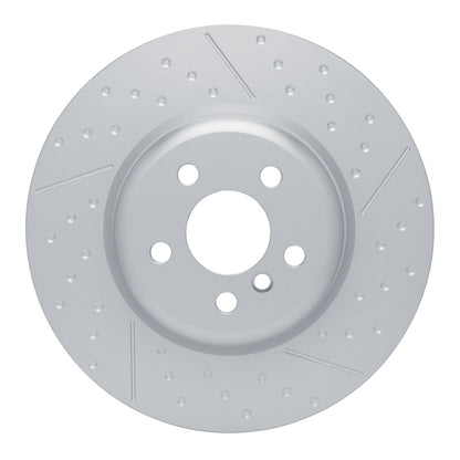 DFC 20-25 BMW M340i Right Rear GeoSPEC Coated Rotor - Dimpled and Slotted