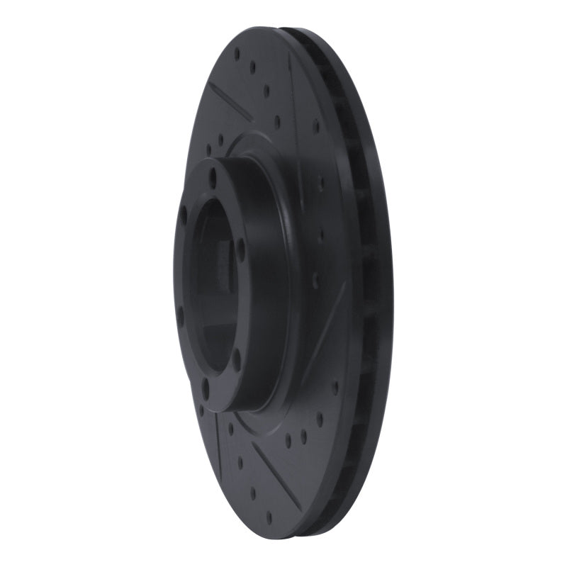R1 Concepts R1 87-89 Dodge Raider Front Right Drilled & Slotted Black Brake Rotor