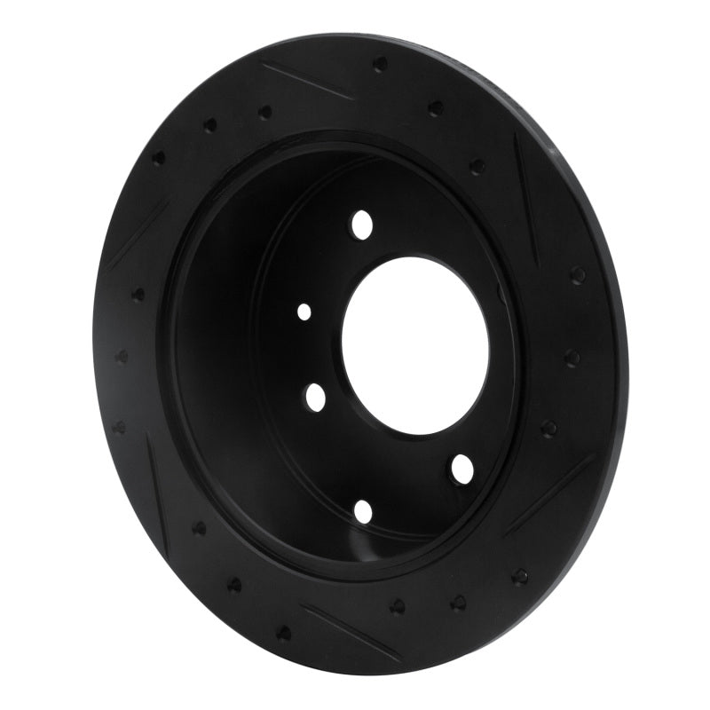 R1 Concepts R1 99-06 Hyundai Sonata Rear Left Drilled & Slotted Black Brake Rotor