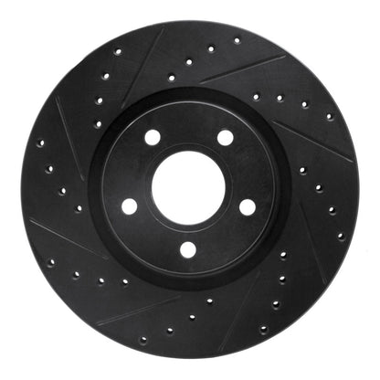 R1 Concepts R1 04-19 Ford C-MAX Front Left Drilled & Slotted Black Brake Rotor