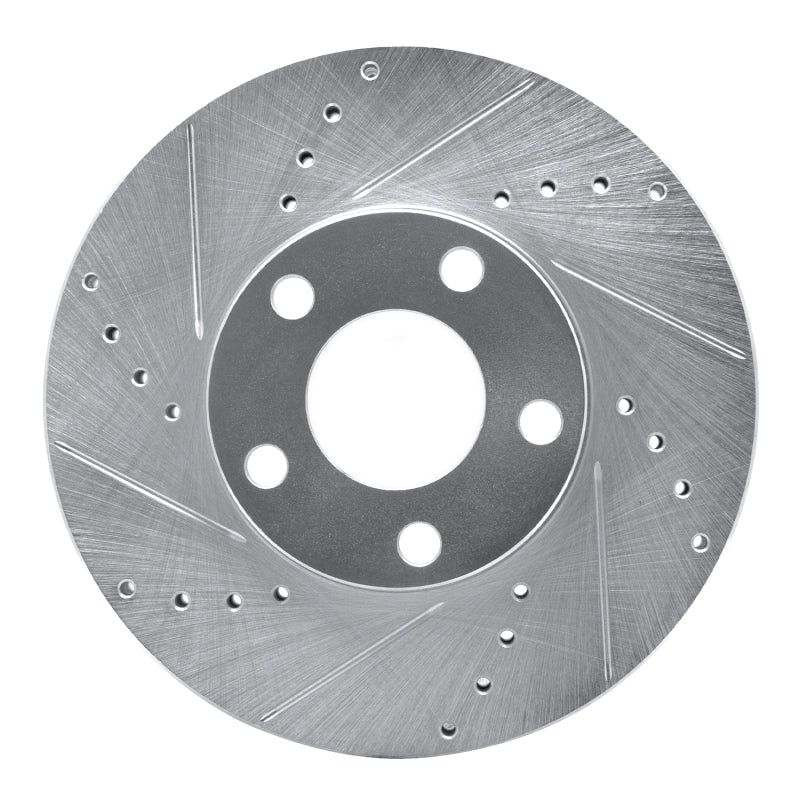 R1 Concepts R1 98-98 Volkswagen Passat (USA/Canada) Front Left Drilled & Slotted Silver Brake Rotor