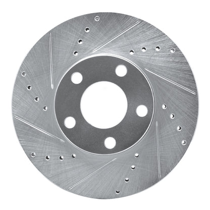 R1 Concepts R1 98-98 Volkswagen Passat (USA/Canada) Front Left Drilled & Slotted Silver Brake Rotor
