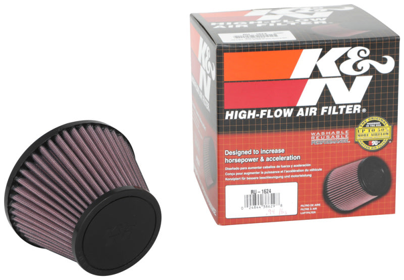K&N Engineering K&N Universal Clamp-On Air Filter 2.375in Flg ID x 5.21875in B OD x 3.5in T OD x 3.75in H