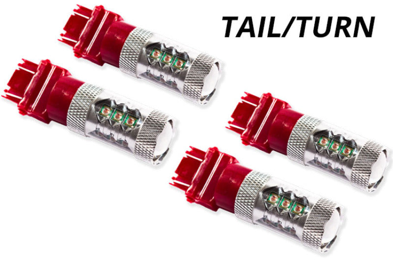 Diode Dynamics 07-13 GMC Sierra 1500 Rear Turn/Tail Light LED 3157 Bulb XP80 LED - Red Set of 4