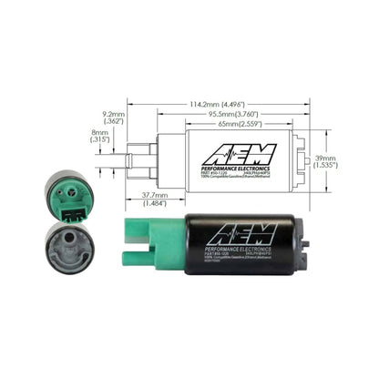 AEM 340LPH 65mm Fuel Pump Kit w/o Mounting Hooks - Ethanol Compatible