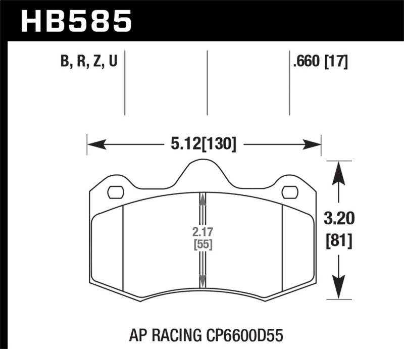 Hawk Performance Hawk 12-14 McLaren MP4-12C HPS 5.0 Front Brake Pads