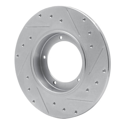 R1 Concepts R1 65-76 Porsche 911 Front Left Drilled & Slotted Silver Brake Rotor