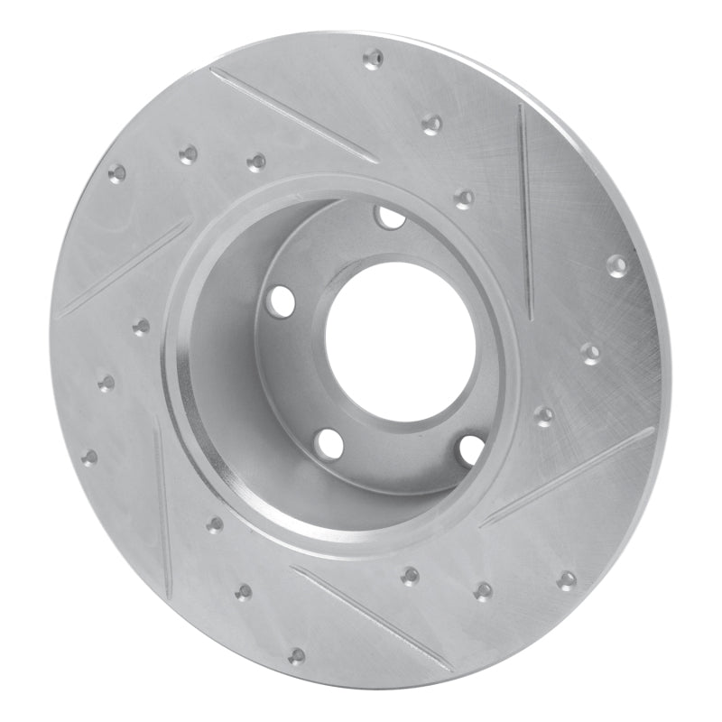 R1 Concepts R1 76-76 BMW 530I Front Left Drilled & Slotted Silver Brake Rotor
