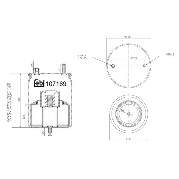 FEBI FE107169 Air Suspension Bellow