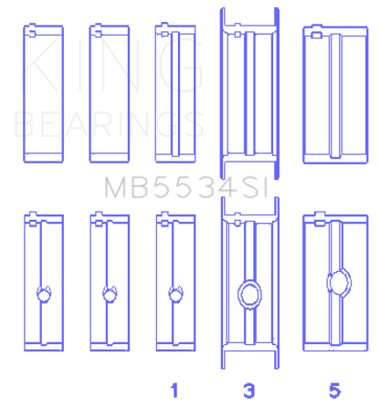 King Engine Bearings Chrysler/Jeep 318ci (Size STD) Main Bearing Set