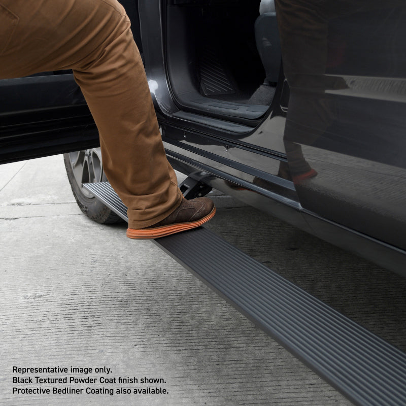 Go Rhino RealTruck 19-25 Chevy Silverado 1500 CC 4dr VoltStep Electric Running Board Kit - Tex. Blk