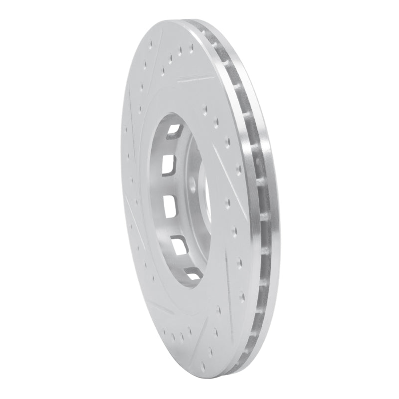 R1 Concepts R1 90-93 Volkswagen Passat (USA/Canada) Front Right Drilled & Slotted Silver Brake Rotor