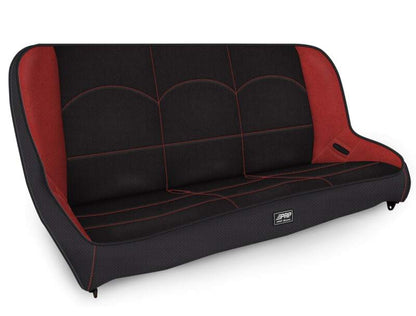 PRP Seats PRP Jeep TJ/LJ/JK Low Back Rear Bench - Black/Red