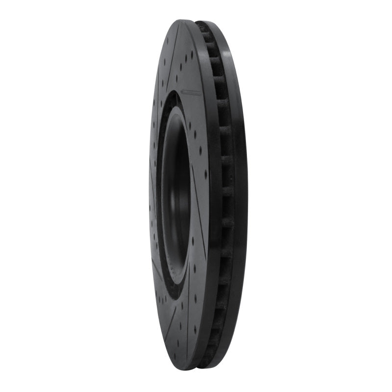 R1 Concepts R1 08-11 Saab 9-3 Front Right Drilled & Slotted Black Brake Rotor