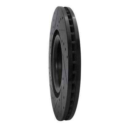 R1 Concepts R1 08-11 Saab 9-3 Front Right Drilled & Slotted Black Brake Rotor