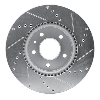 R1 Concepts R1 07-15 Chevrolet CAPTIVA Front Left Drilled & Slotted Silver Brake Rotor