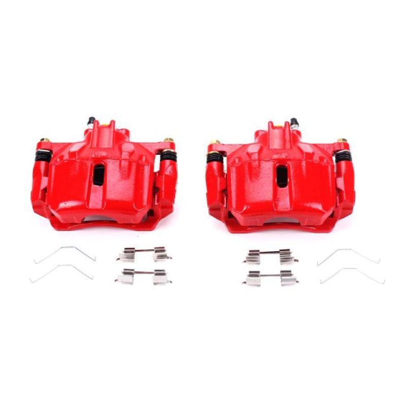 PowerStop Power Stop 12-15 Honda Civic Front Red Calipers w/Brackets - Pair
