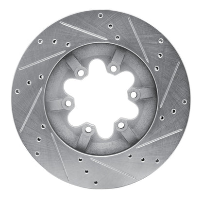 R1 Concepts R1 09-12 Chevrolet Colorado Front Left Drilled & Slotted Silver Brake Rotor