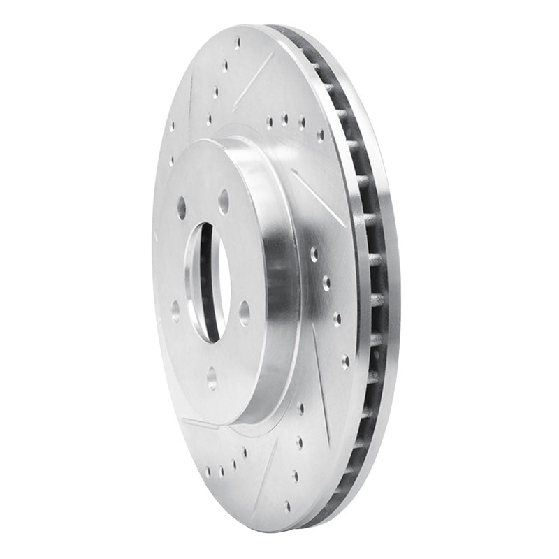 R1 Concepts R1 05-12 Ford Escape Front Left Drilled & Slotted Silver Brake Rotor