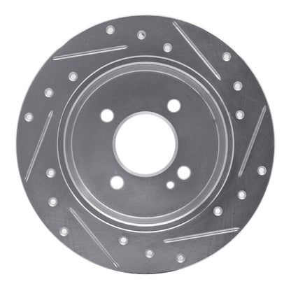 R1 Concepts R1 12-25 Dodge Attitude (Mexico) Rear Left Drilled & Slotted Silver Brake Rotor