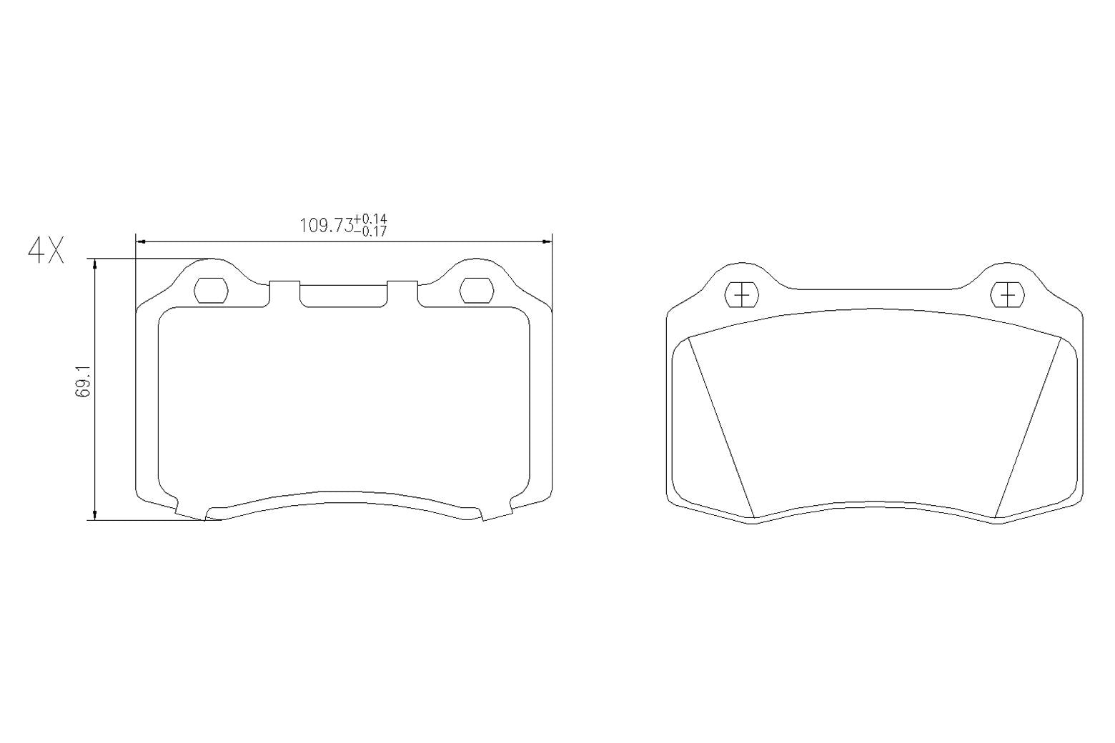 BOGAP P8210117 Brake Pad Set, Disc Brake