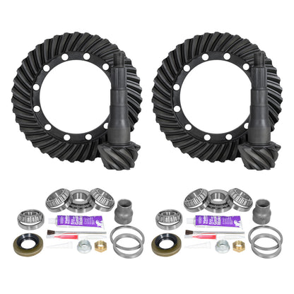 Yukon Gear & Axle Yukon Gear Ring & Pinion Gear Kit Front & Rear for Toyota 9.5/9.5 Differential 5.29 Ratio