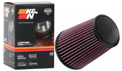 K&N Engineering K&N Universal Tapered Filter 3.125in Flange ID x 5in Base OD x 3.5in Top OD x 6in Height