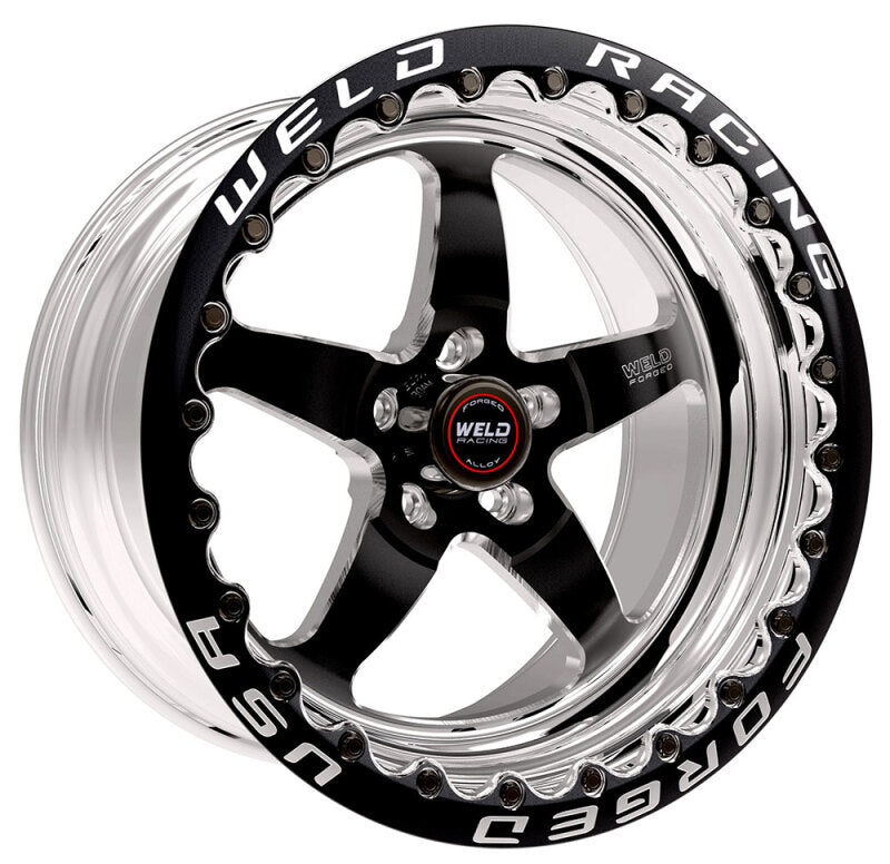 Weld S71 17x10.5 / 5x115mm BP / 5.7in. BS Black Wheel (High Pad) - Black Single Beadlock MT