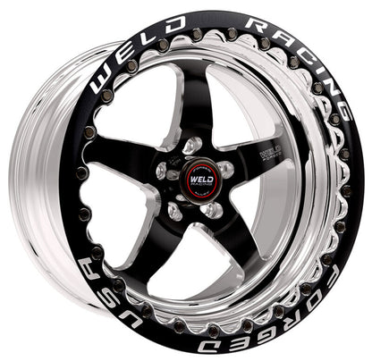 Weld S71 17x10.5 / 5x115mm BP / 5.7in. BS Black Wheel (High Pad) - Black Single Beadlock MT