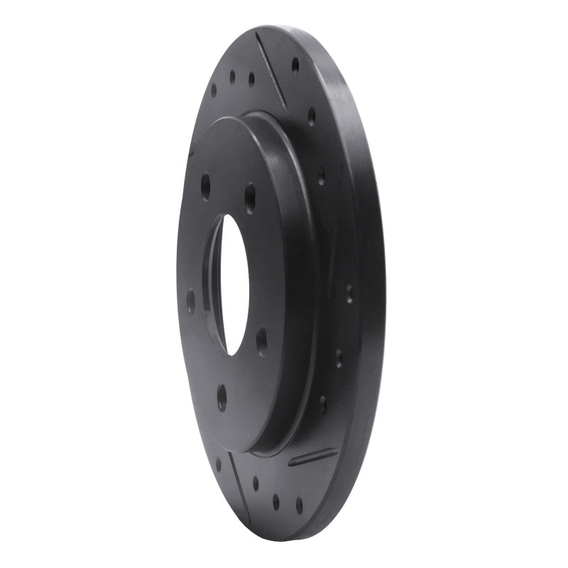 R1 Concepts R1 88-94 Buick Regal Rear Right Drilled & Slotted Black Brake Rotor