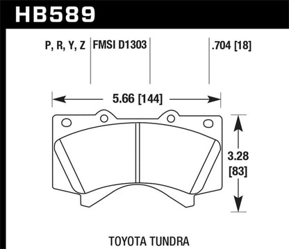 Hawk Performance Hawk 08-10 Toyota Land Cruiser / 07-10 Tundra Super Duty Street Front Brake Pads