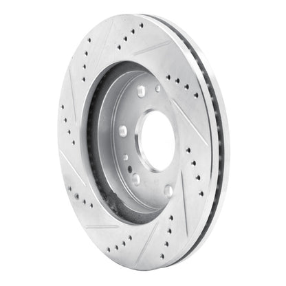 DFC 05-20 Cadillac Escalade EXT Front Right Drilled & Slotted Silver Brake Rotor