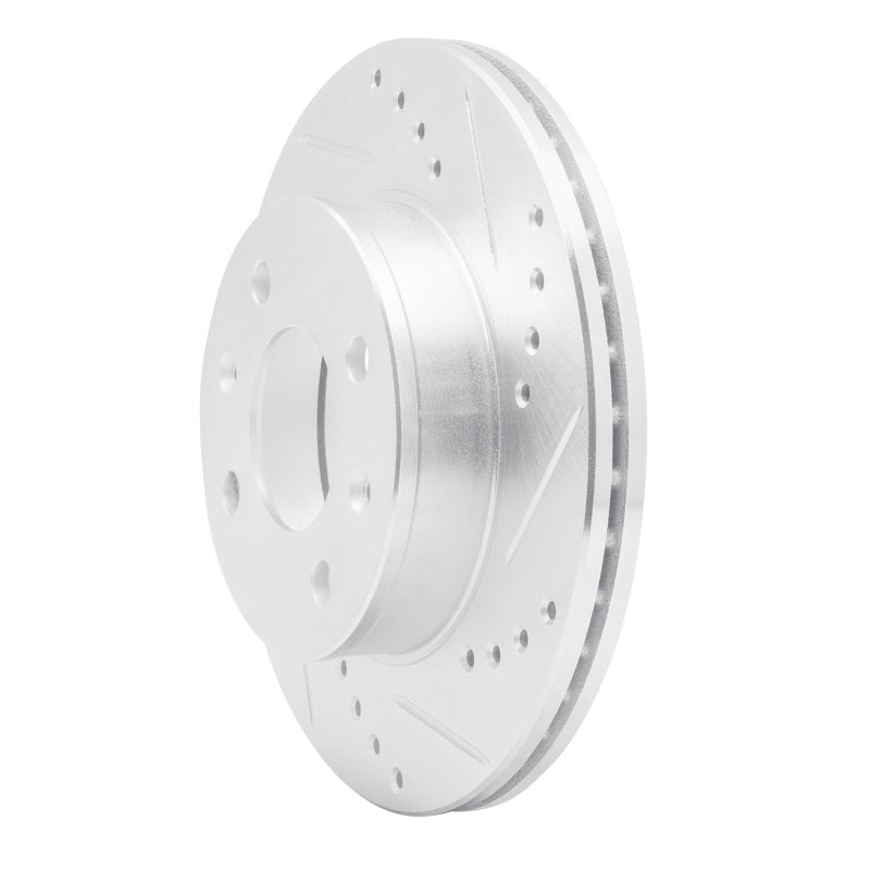 R1 Concepts R1 03-06 Dodge Verna (Mexico) Front Right Drilled & Slotted Silver Brake Rotor