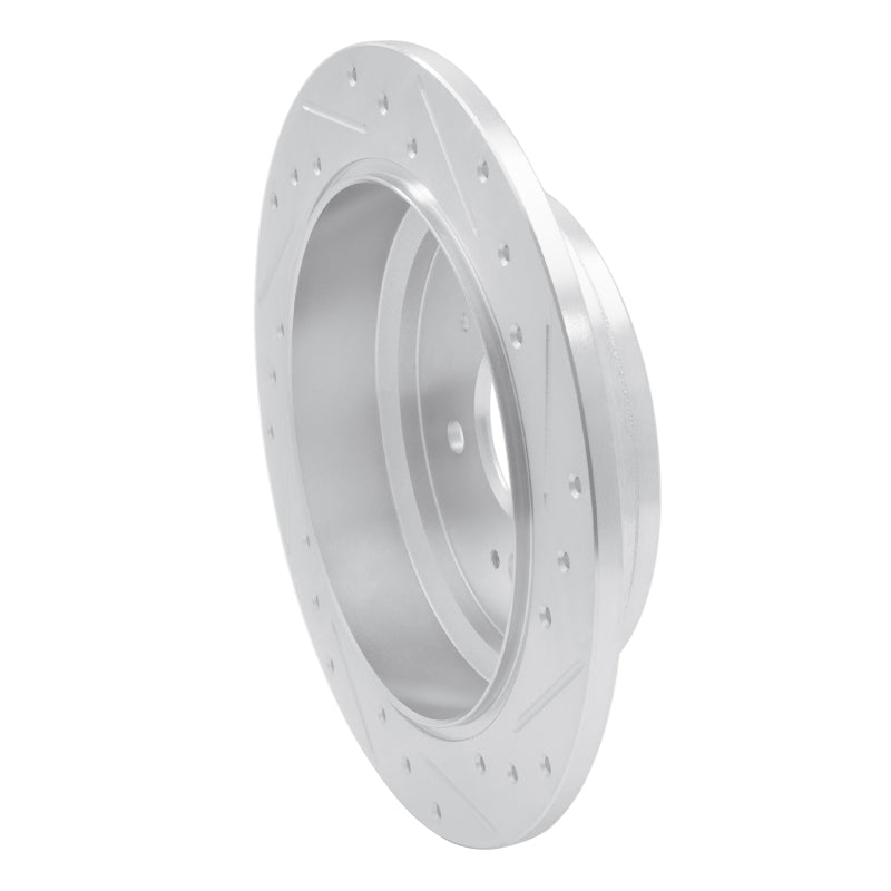R1 Concepts R1 05-10 Honda Odyssey Rear Left Drilled & Slotted Silver Brake Rotor