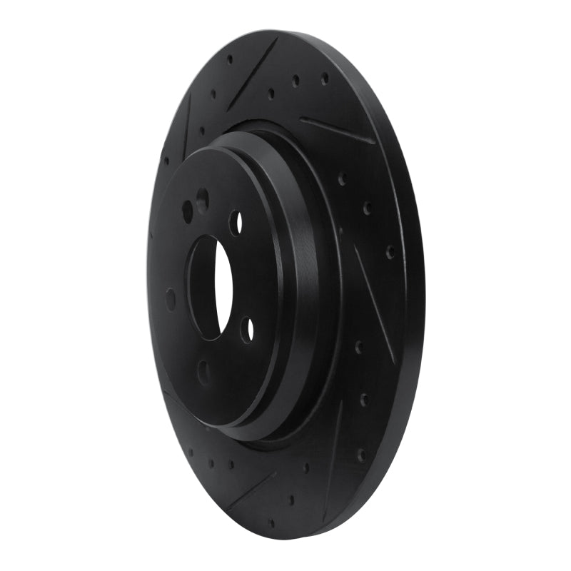 R1 Concepts R1 00-05 Mercedes-Benz ML500 (USA/Canada) Rear Left Drilled & Slotted Black Brake Rotor