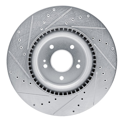 R1 Concepts R1 21-26 Hyundai SONATA Front Right Drilled & Slotted Silver Brake Rotor